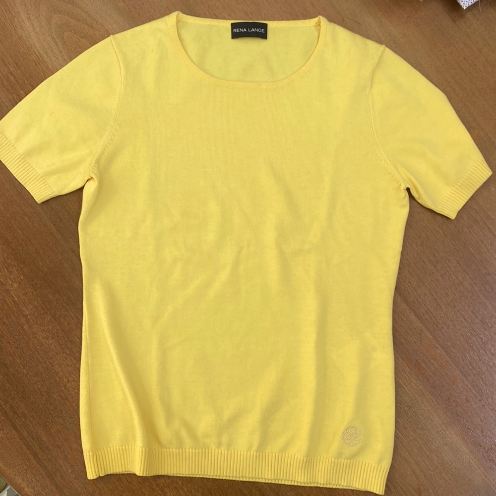 Rena Lange Knit Top Yellow Size S, New